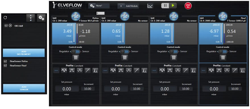Flow-regulation-flow--control-smart-interface-microfluidic