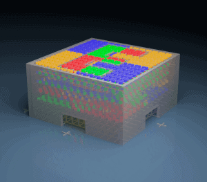 3D multicomponent laser printed structure