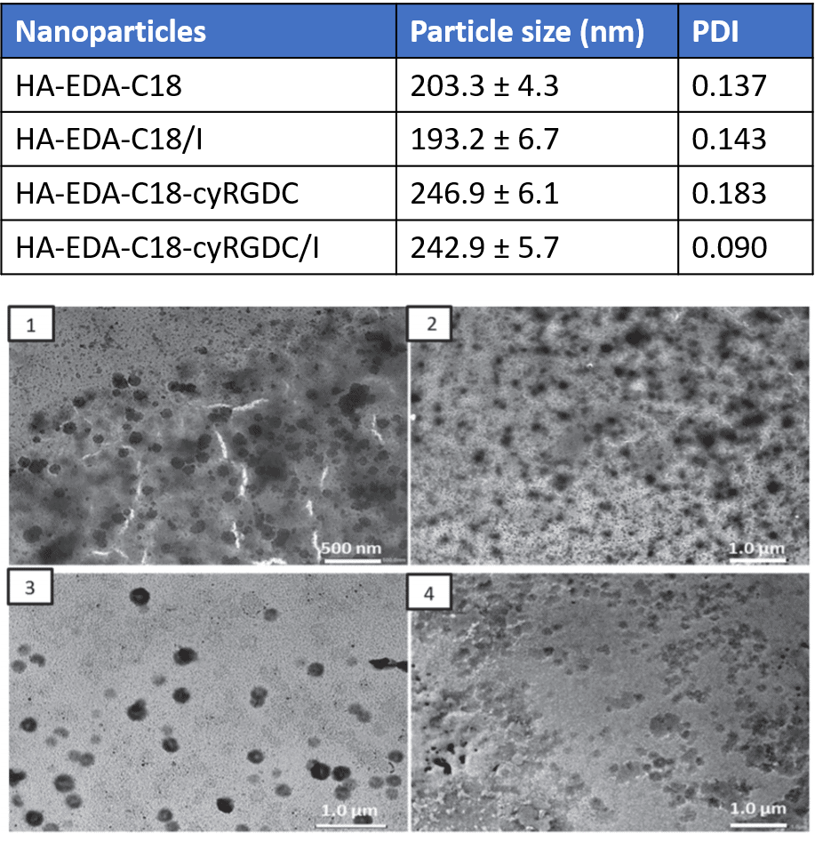 Microfluidics fabrication of nanohydrogel for drug delivery results
