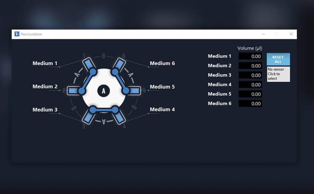 XX MUX RECIRCULATION valve software ELVEFLOW MICROFLUIDICS